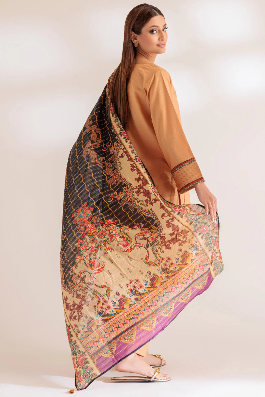 BEIGE-KHADDAR-3 PIECE (WS6233P13) - Image 4