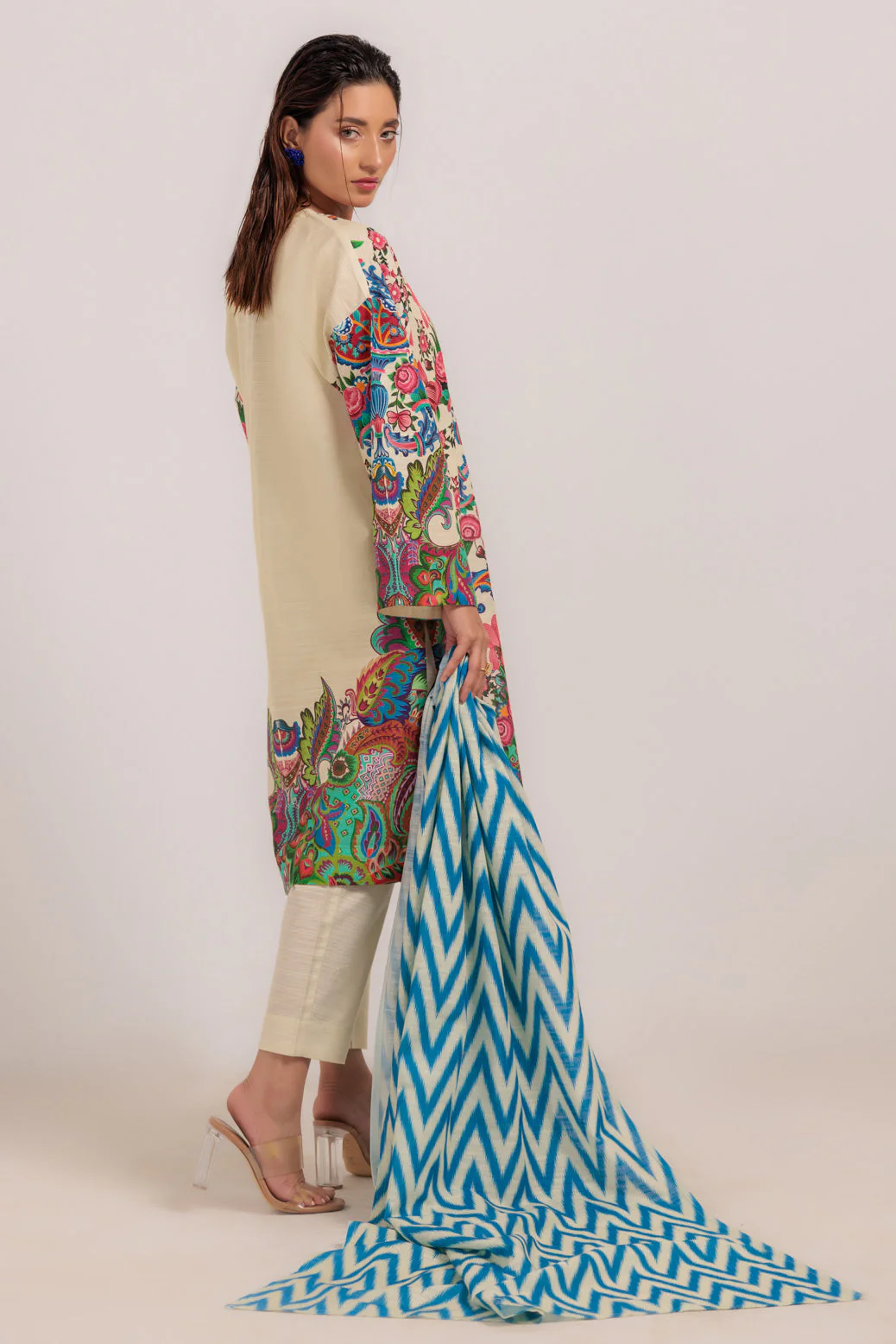 BEIGE-KHADDAR-3 PIECE (WS7243P36) - Image 2