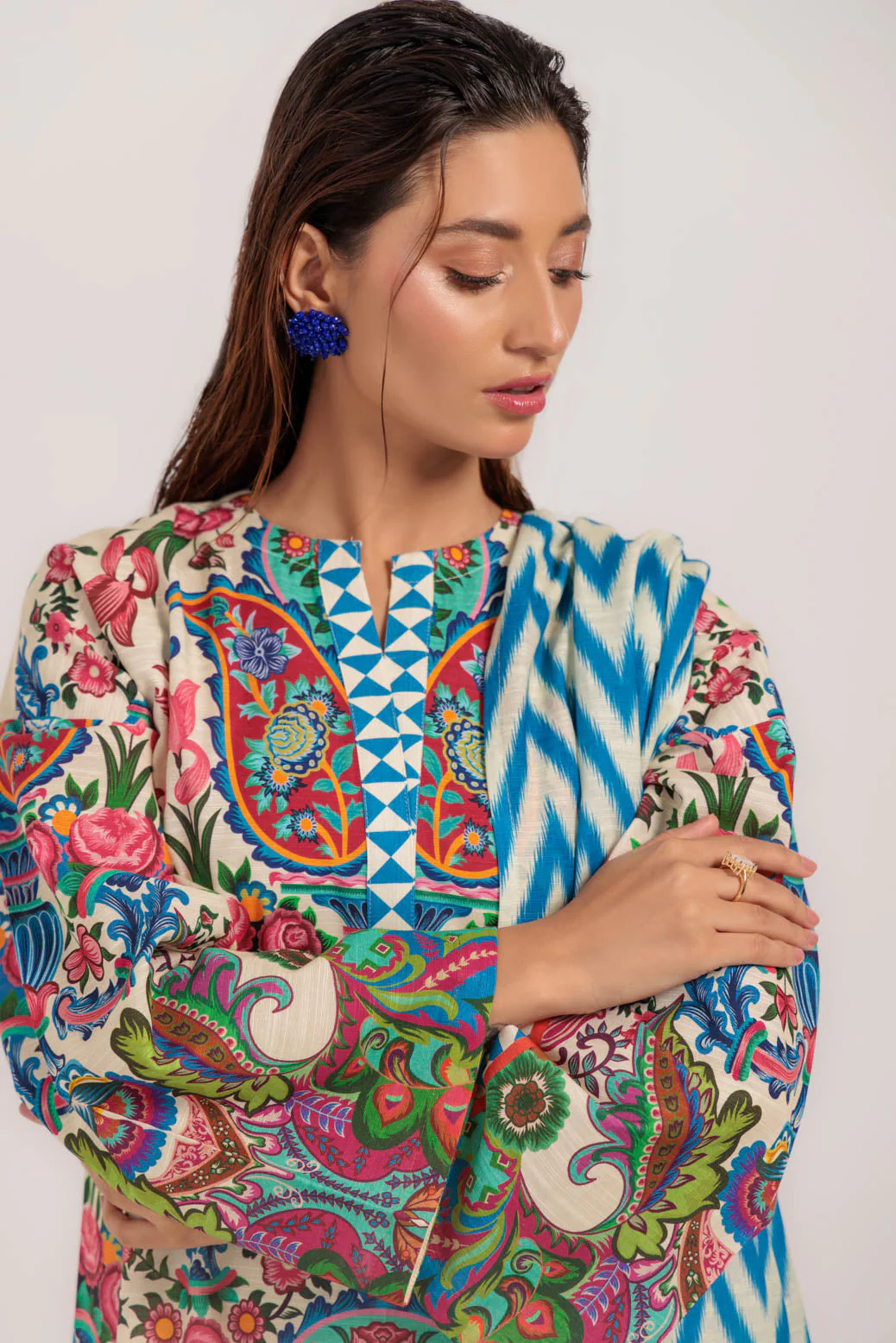 BEIGE-KHADDAR-3 PIECE (WS7243P36) - Image 5