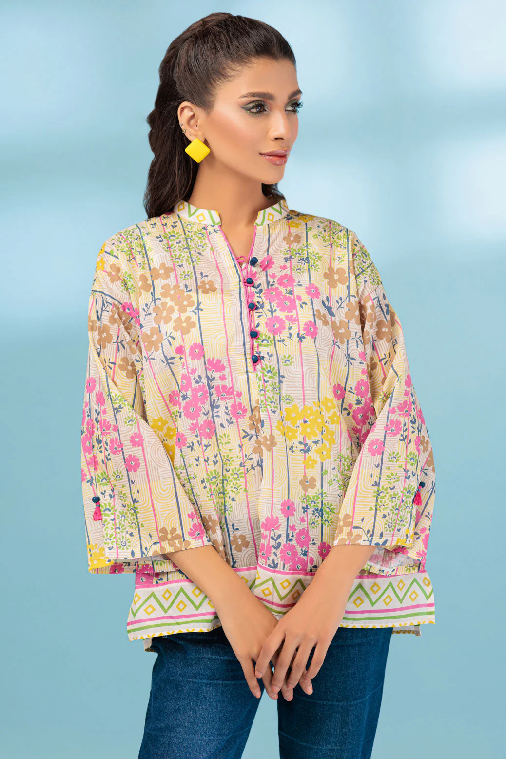 BEIGE-LAWN-1 PIECE (BRAK231P01) - Image 2