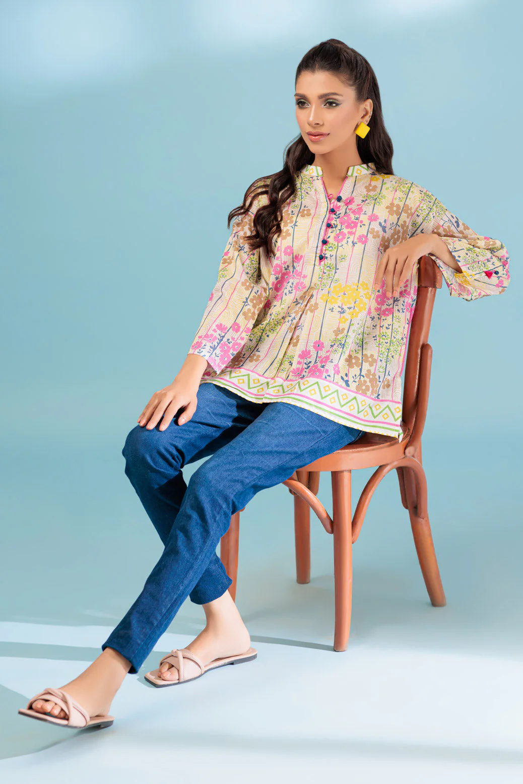BEIGE-LAWN-1 PIECE (BRAK231P01) - Image 3