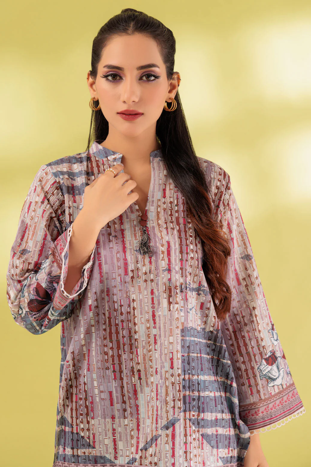 BEIGE-LAWN-1 PIECE (BRAK231P02) - Image 2