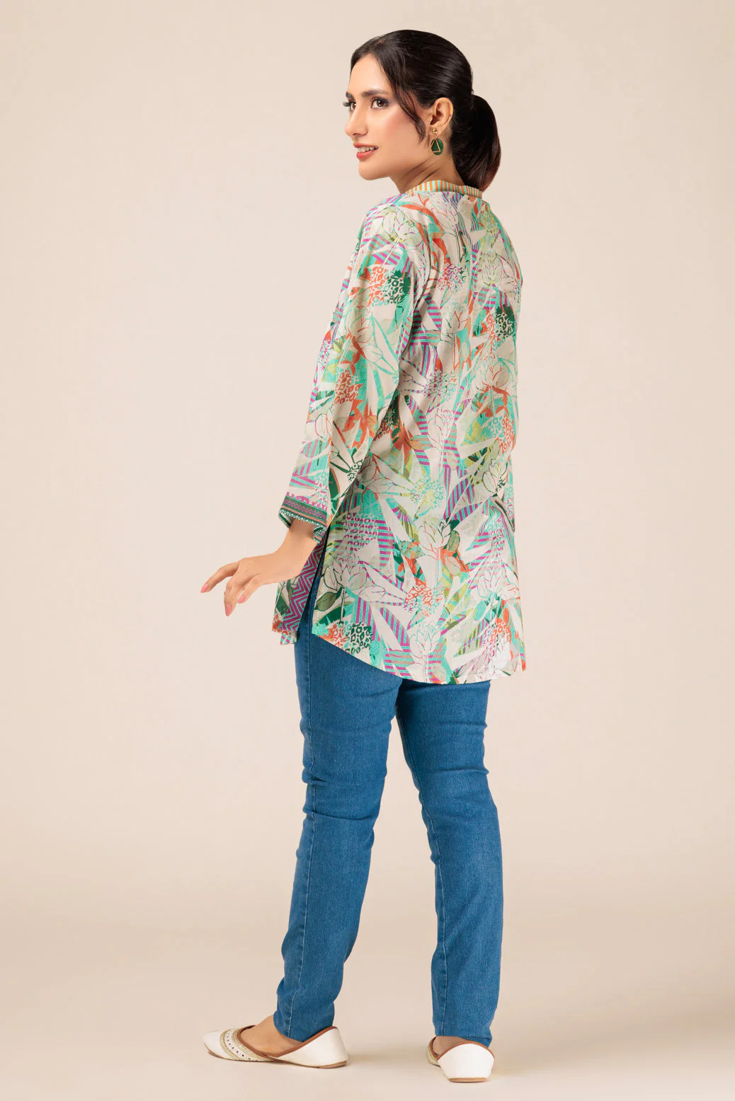 BEIGE-LAWN-1 PIECE (BRAK231P05) - Image 4