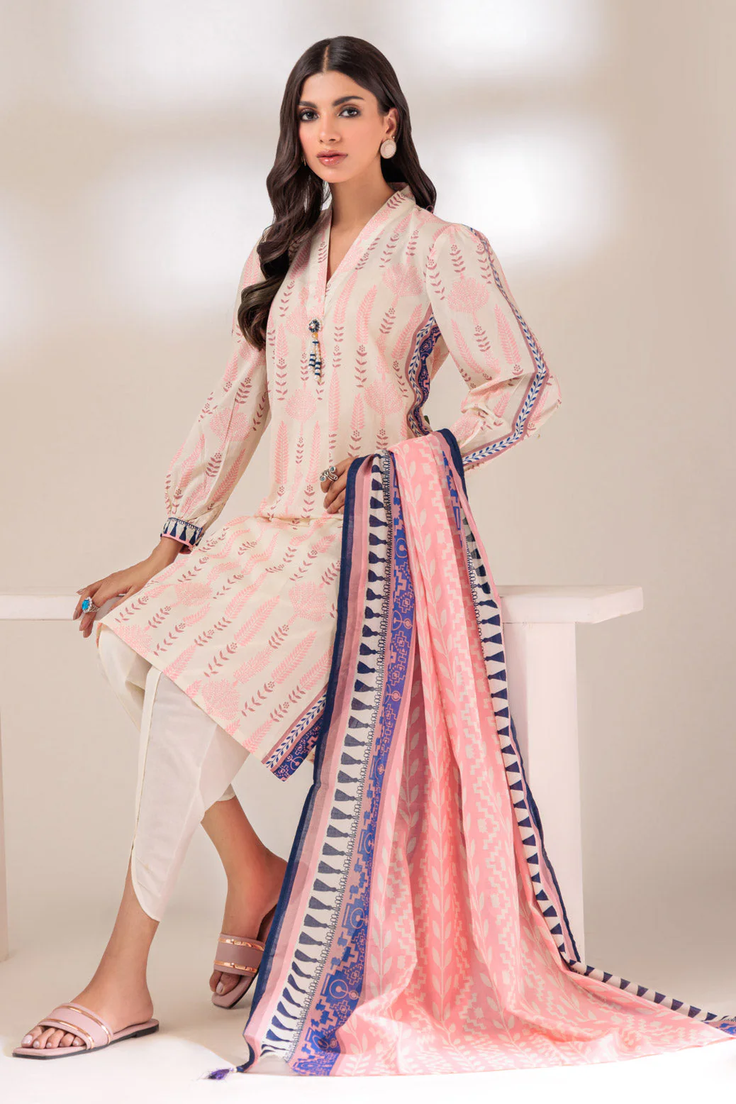 BEIGE-LAWN-2 PIECE (SRS232P22) - Image 3