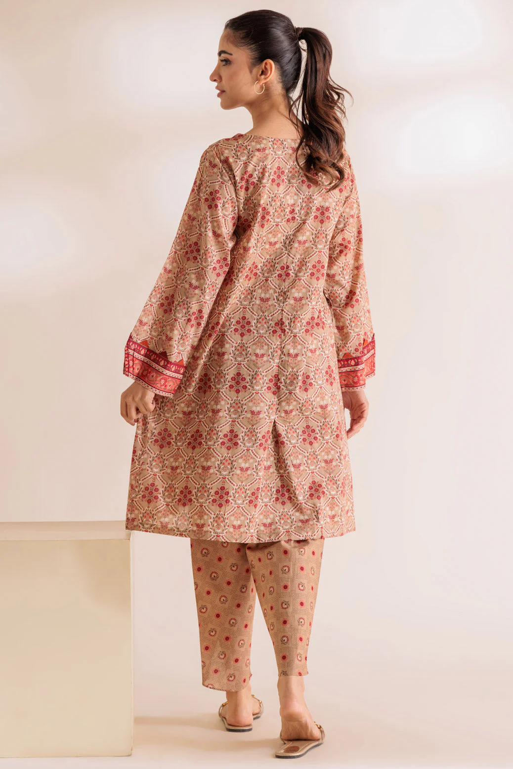 BEIGE-LAWN-2 PIECE (SSS232P59) - Image 5