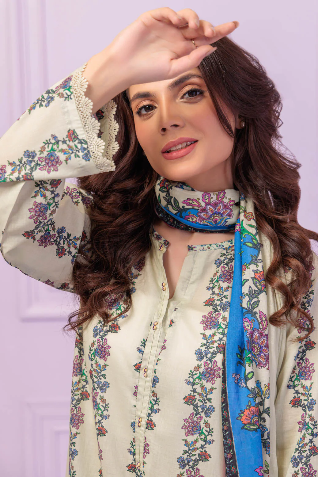 BEIGE-LAWN-3 PIECE (2S24B3P319) - Image 2