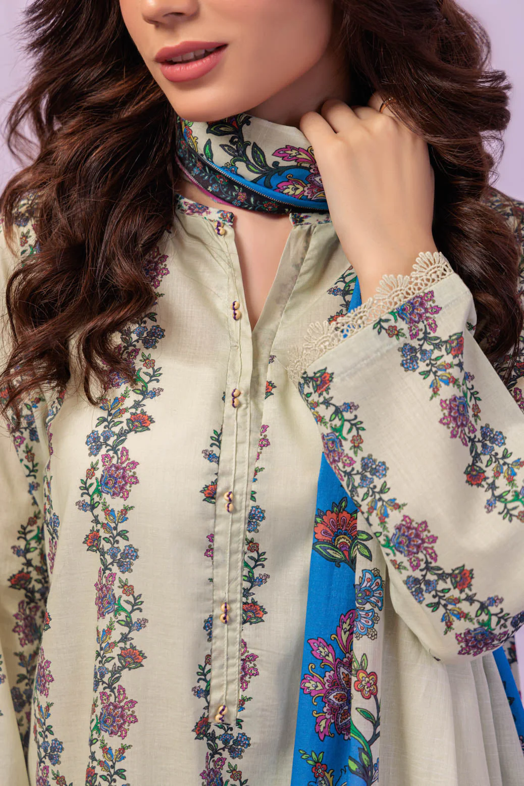 BEIGE-LAWN-3 PIECE (2S24B3P319) - Image 3