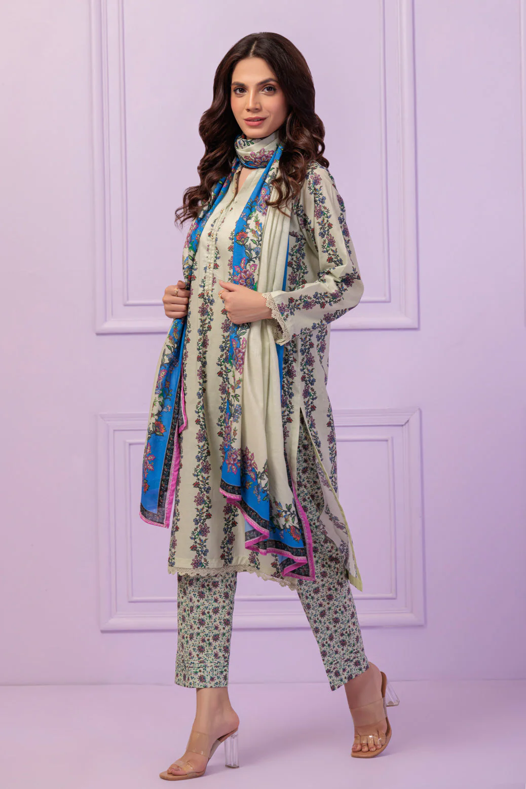 BEIGE-LAWN-3 PIECE (2S24B3P319) - Image 5