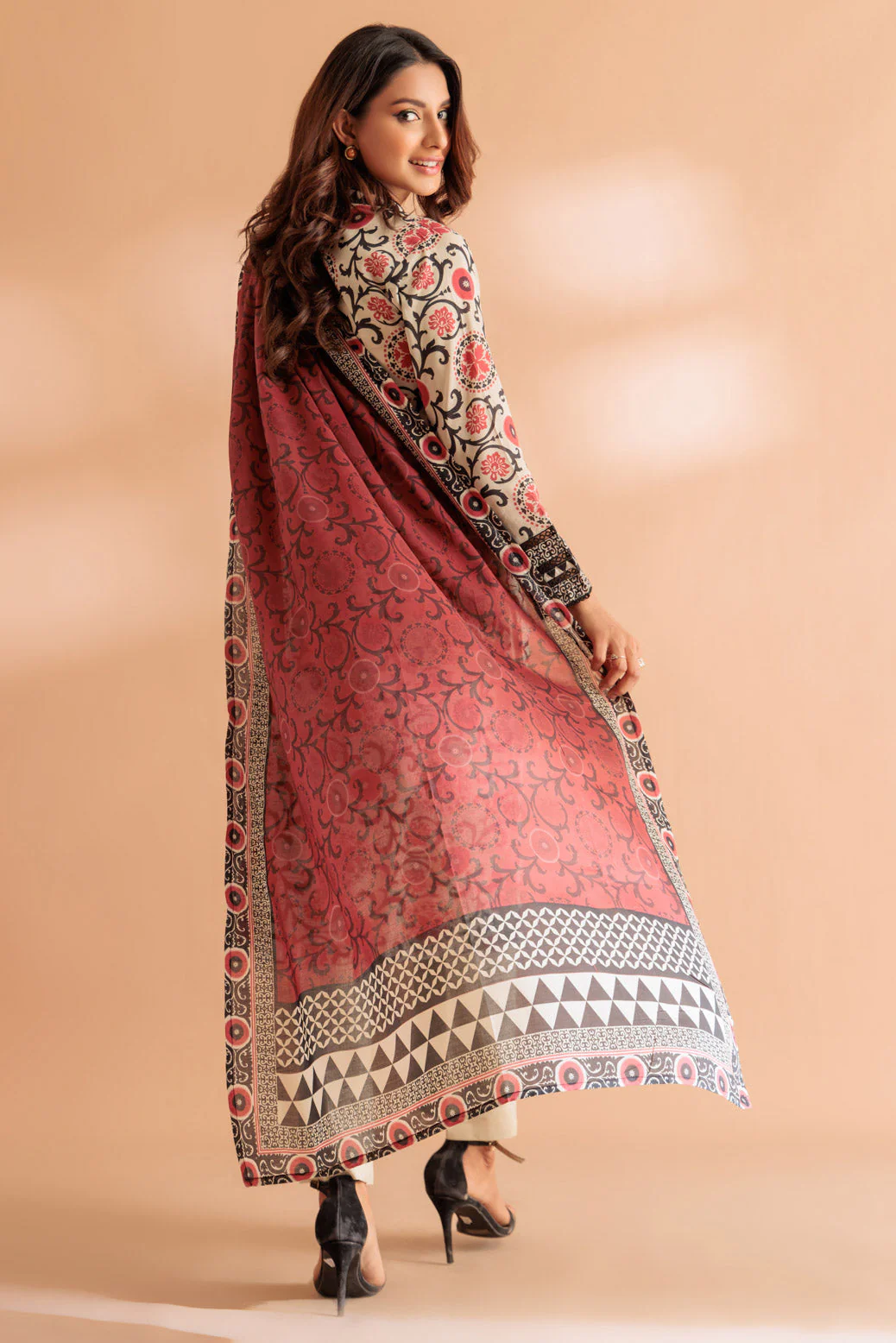 BEIGE-LAWN-3 PIECE (6S24B3P070) - Image 5