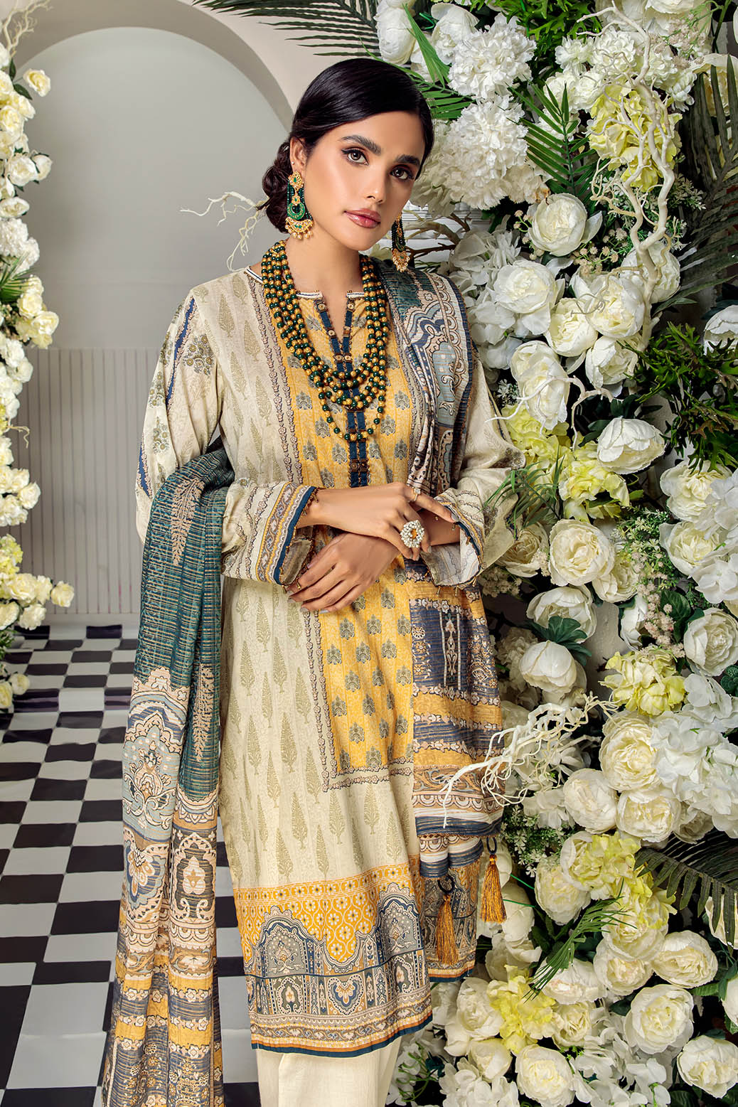 BEIGE-LAWN-3 PIECE (ARNS223P05) - Image 3