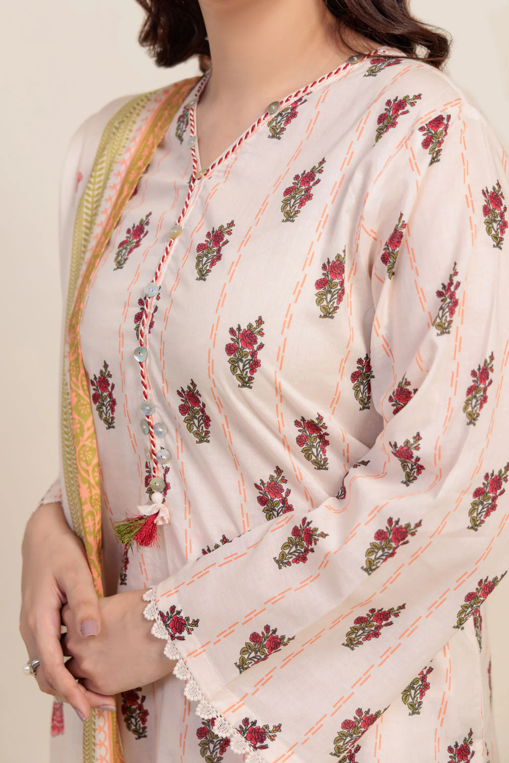 BEIGE-LAWN-3 PIECE (BPS6243P03) - Image 2