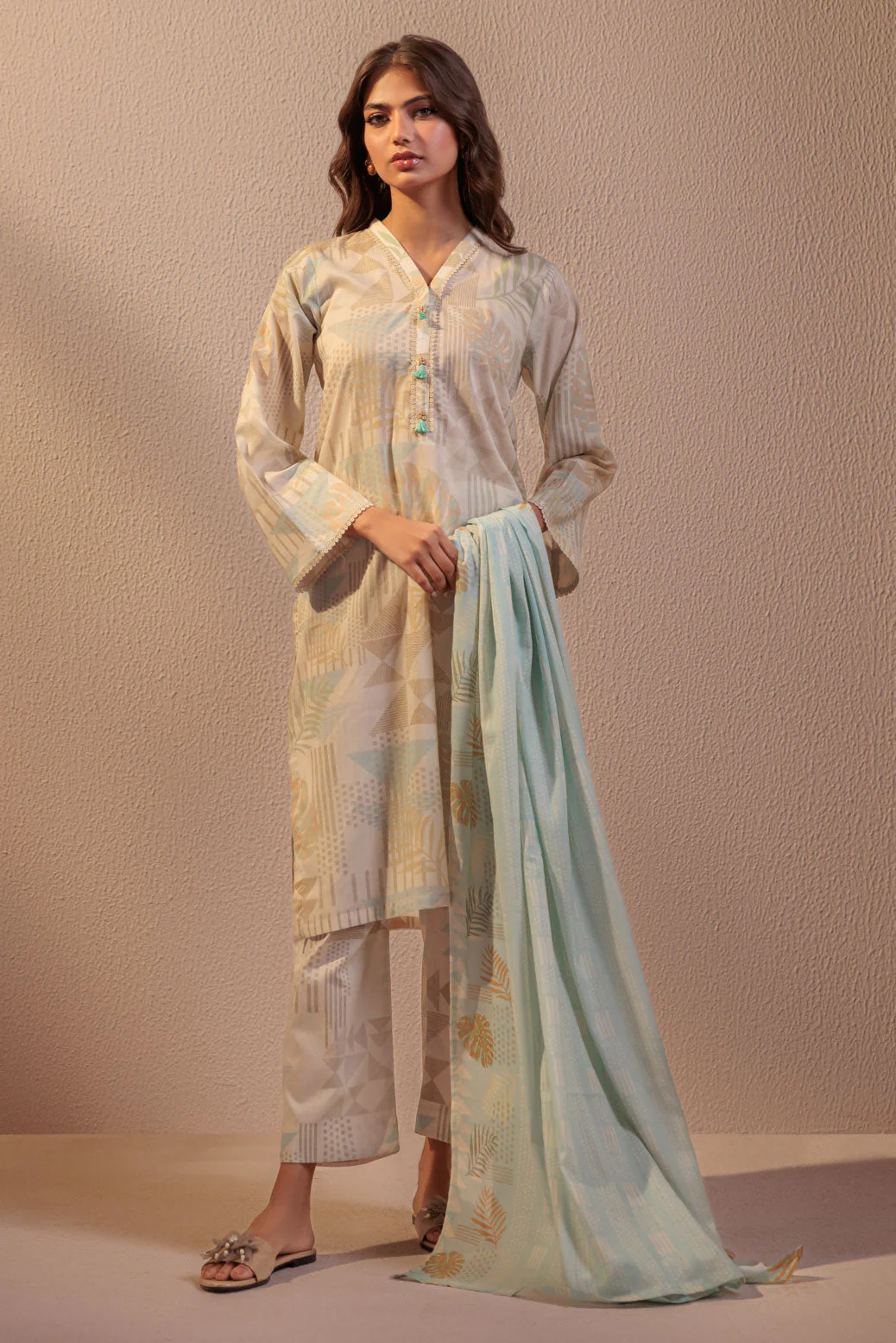 BEIGE-LAWN-3 PIECE (PWS6243P13) - Image 3