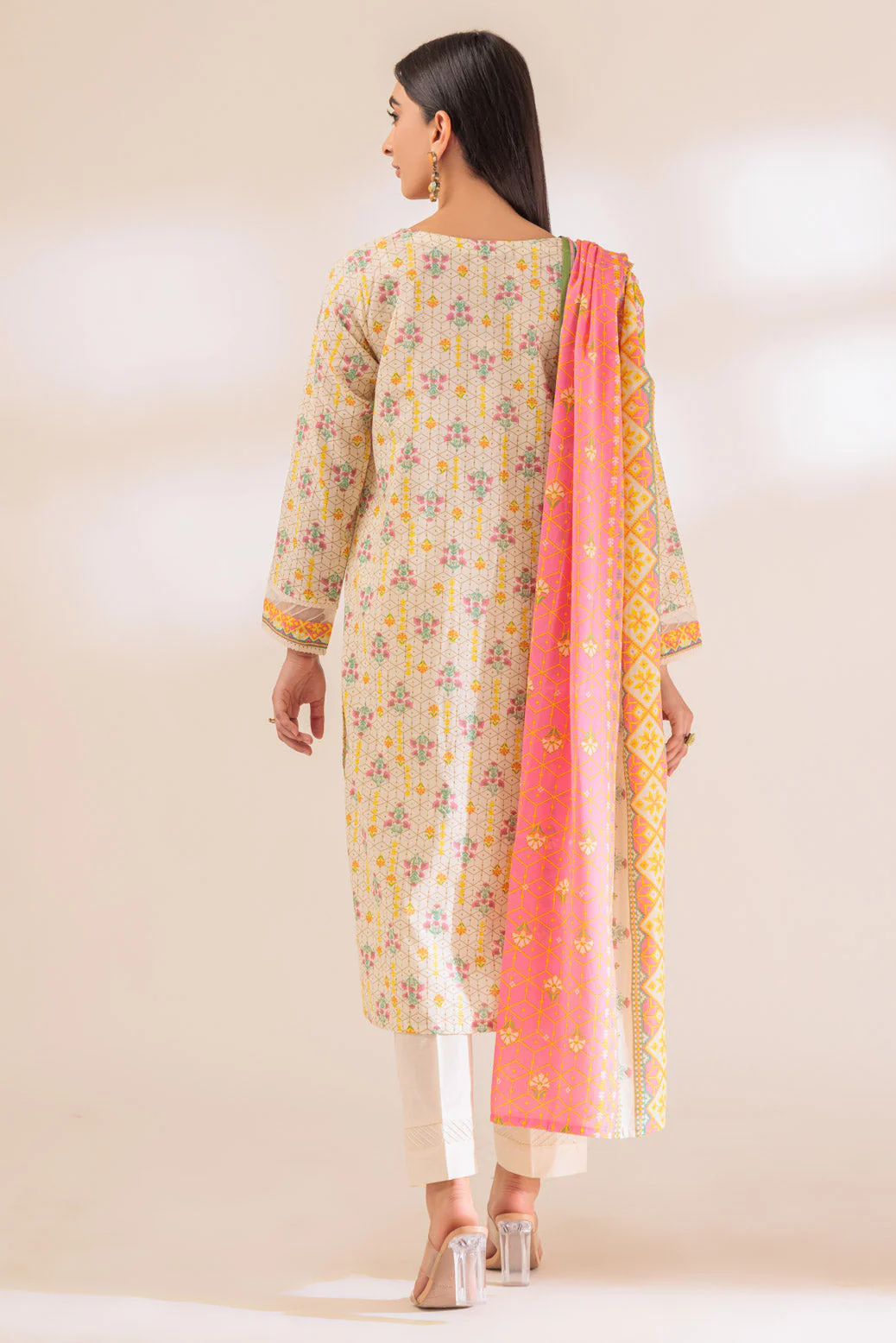BEIGE-LAWN-3 PIECE (SAS233P101) - Image 4