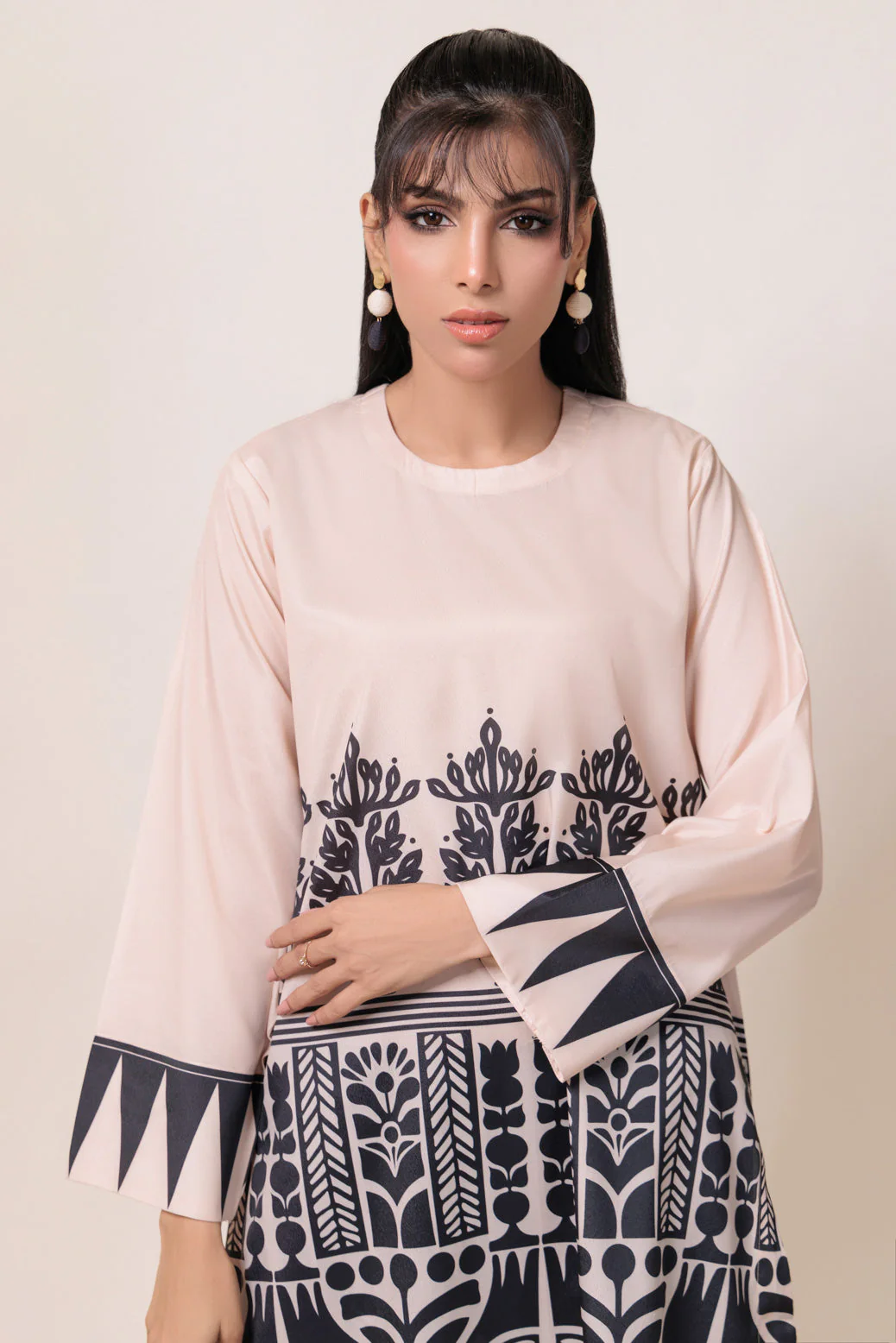 BEIGE-POLY CREPE-2 PIECE (WS7242P07) - Image 3
