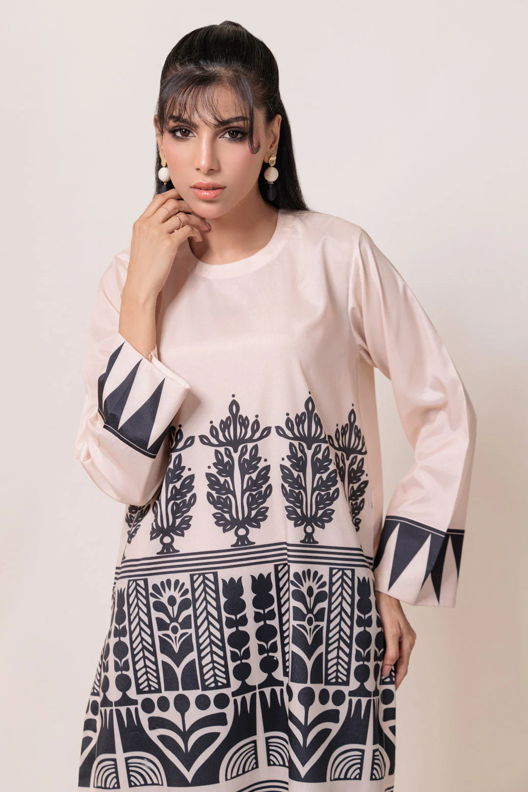 BEIGE-POLY CREPE-2 PIECE (WS7242P07) - Image 4