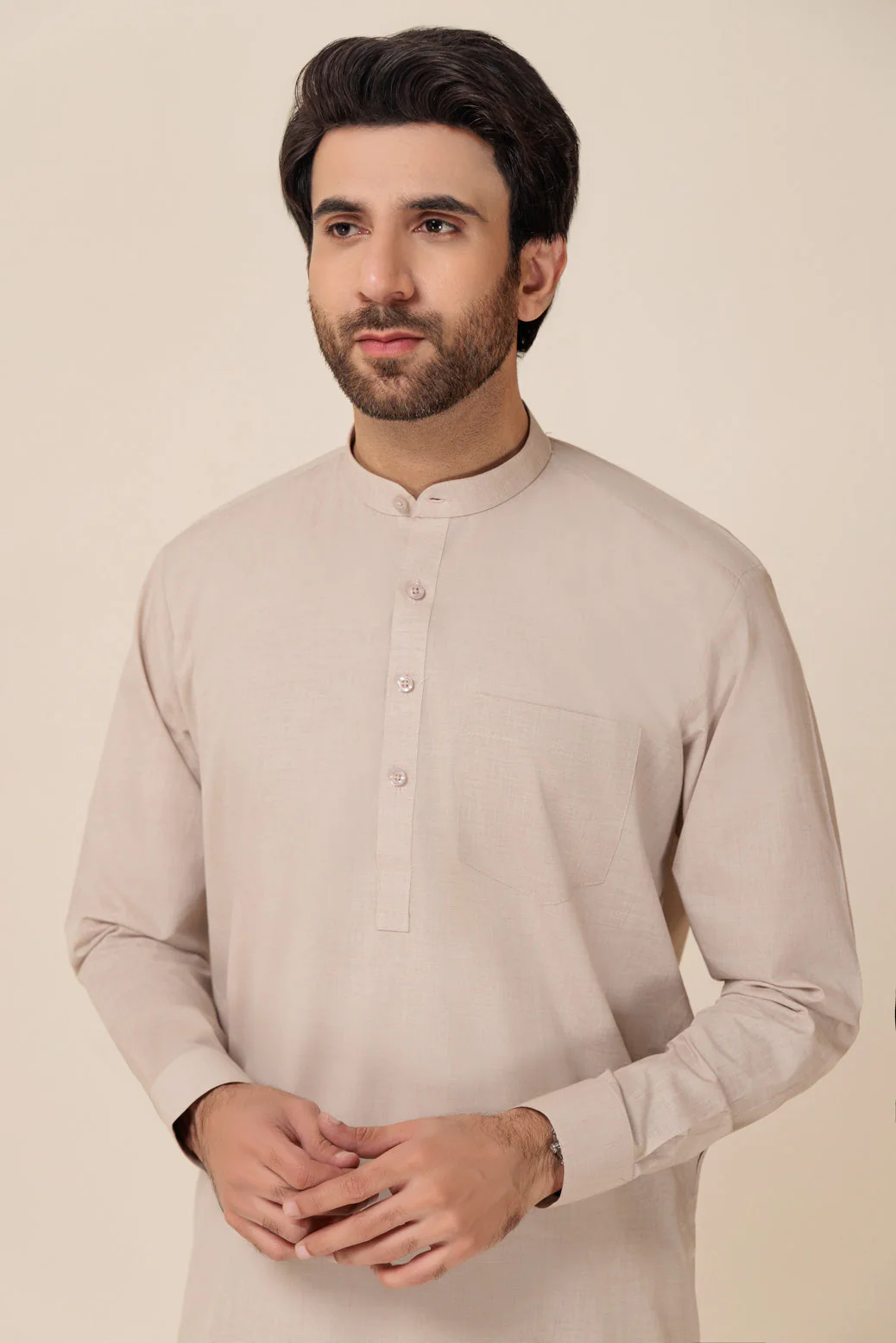 BEIGE-YARN DYED-SHALWAR SUIT - (GSBB23-004) - Image 3