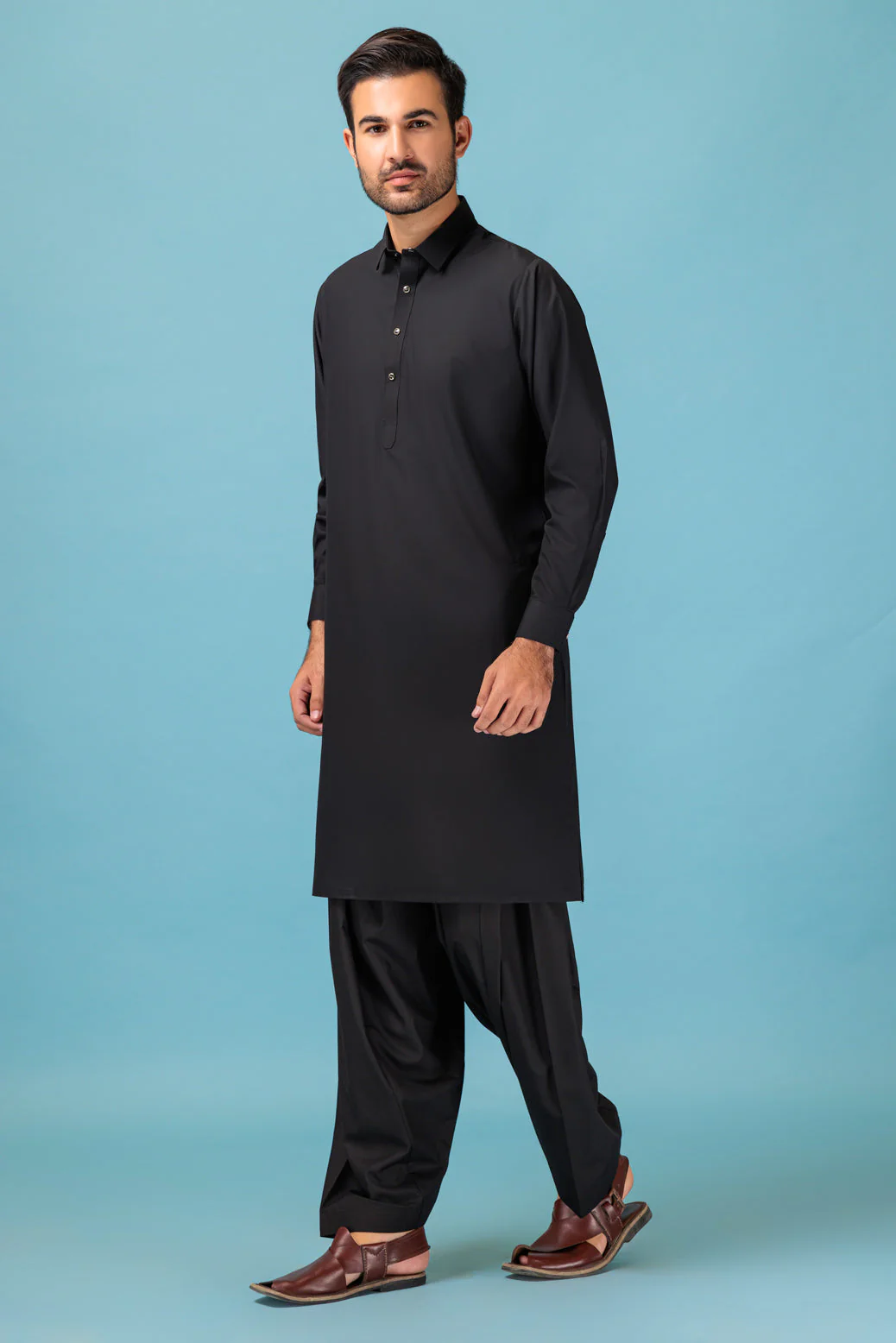 BLACK-BLENDED-KURTA SHALWAR - (KSRB23-023) - Image 3