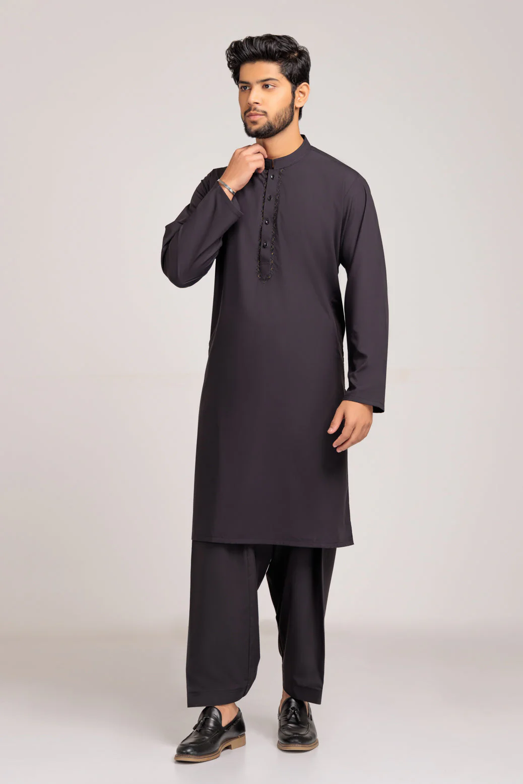 BLACK-BLENDED-KURTA SHALWAR (KSRS23-034) - Image 4