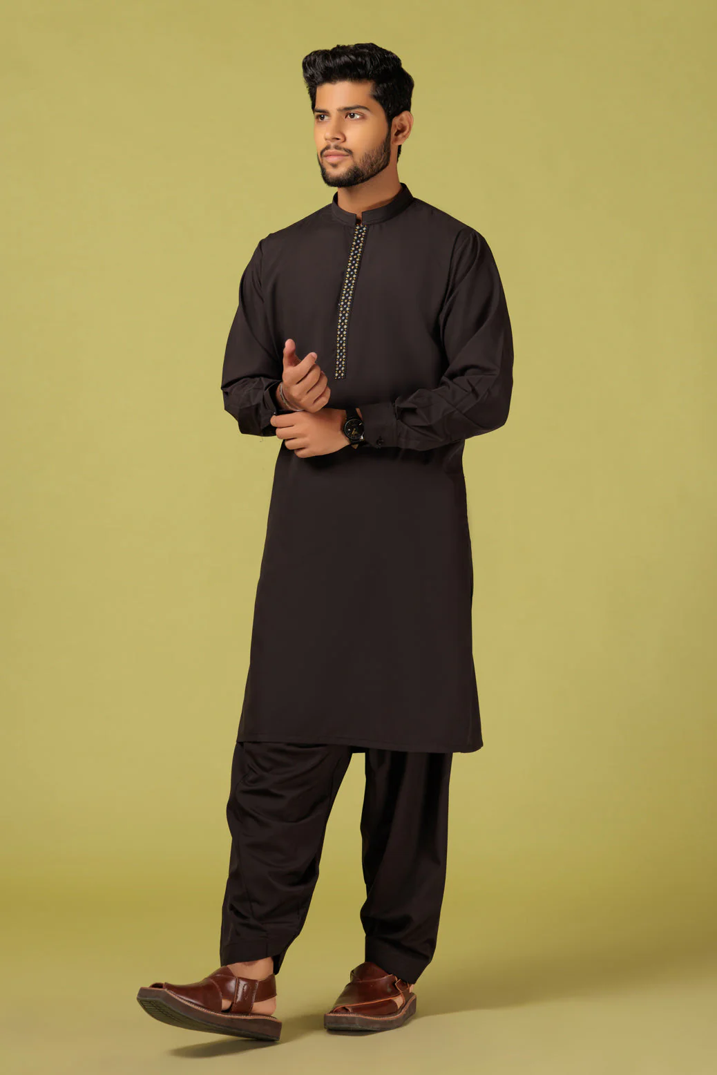 BLACK-BLENDED-KURTA SHALWAR - (KSRS23-054) - Image 3