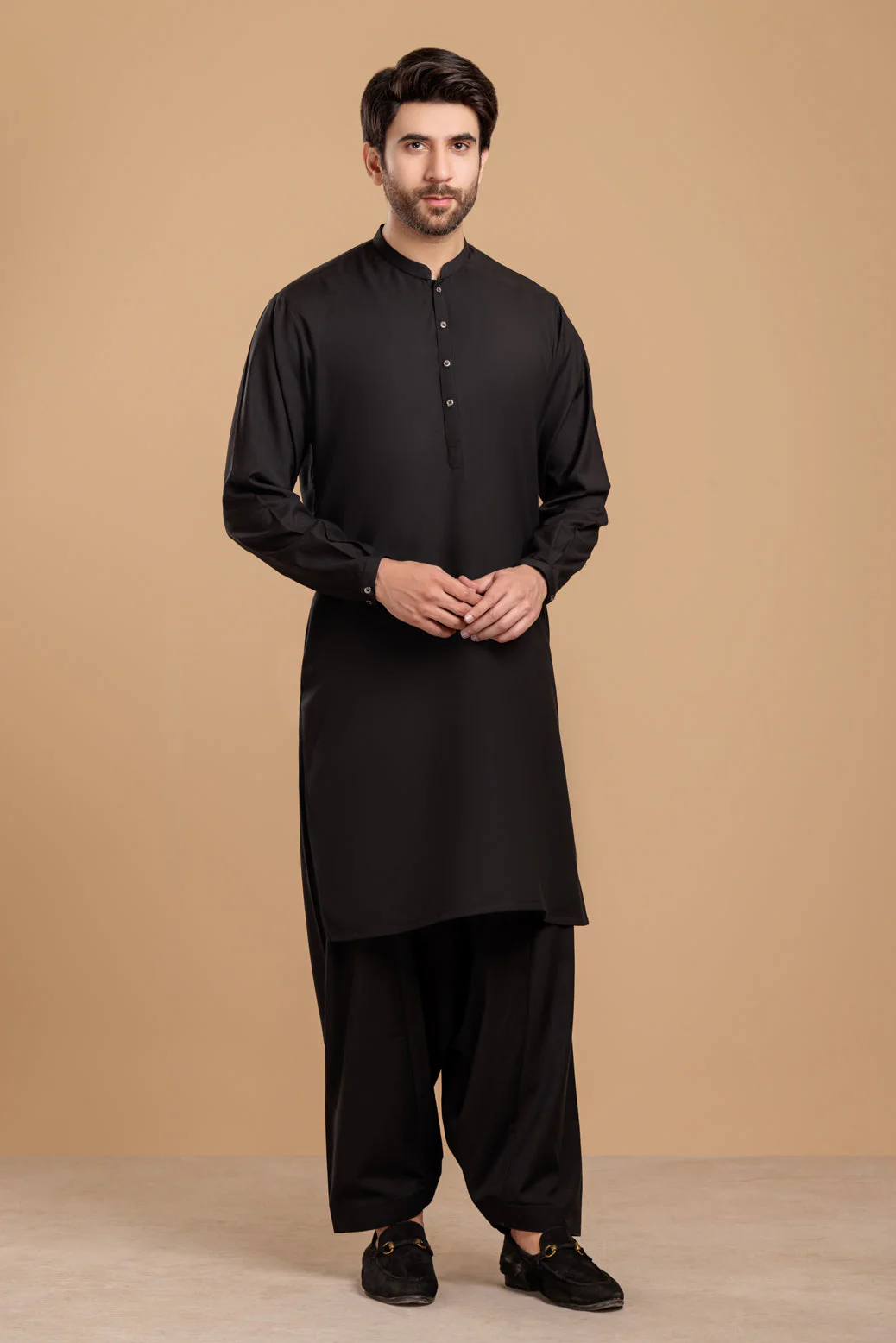 BLACK-BLENDED-KURTA SHALWAR- (KSRS23-083) - Image 2