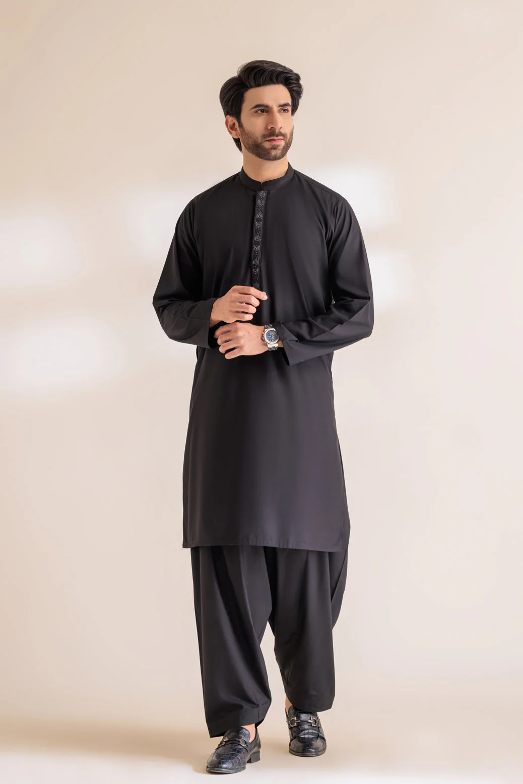 BLACK-BLENDED-KURTA SHALWAR - (KSRS24-013) - Image 4