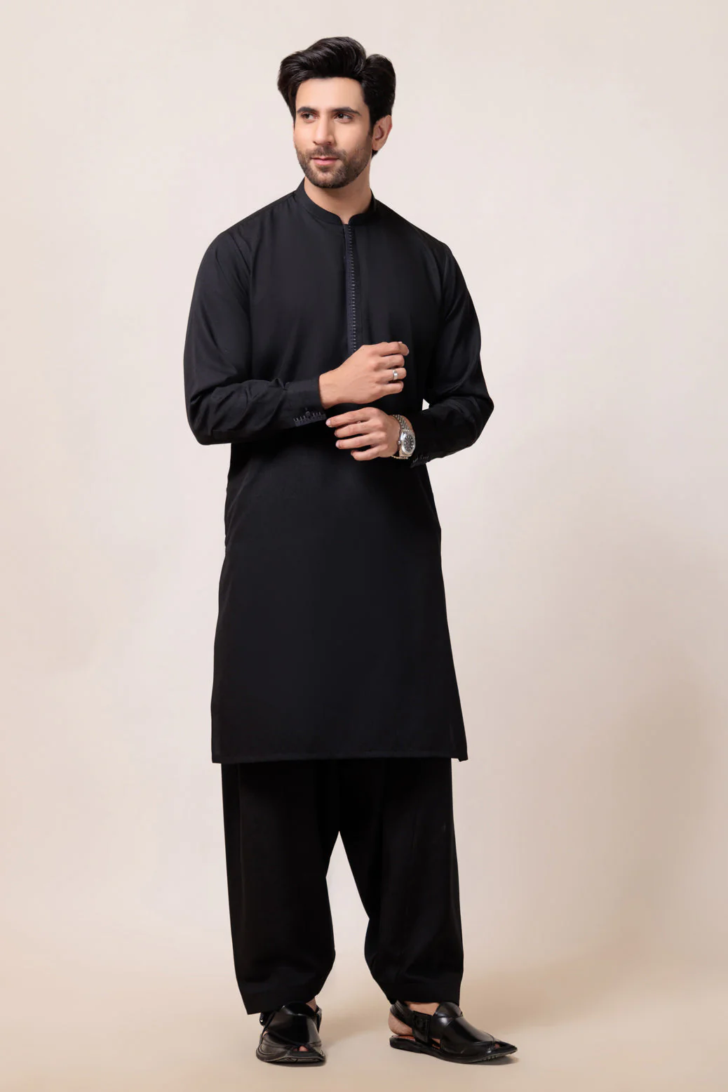 BLACK-BLENDED-KURTA SHALWAR - (KSRW24-020) - Image 4