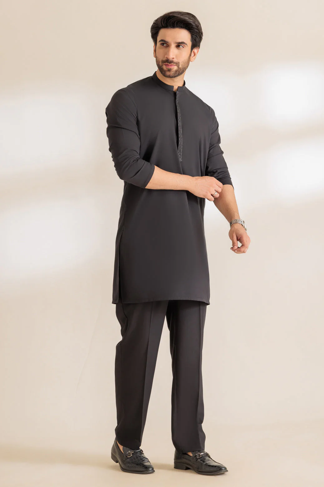 BLACK-BLENDED-KURTA TROUSER - (KSR24-003) - Image 3