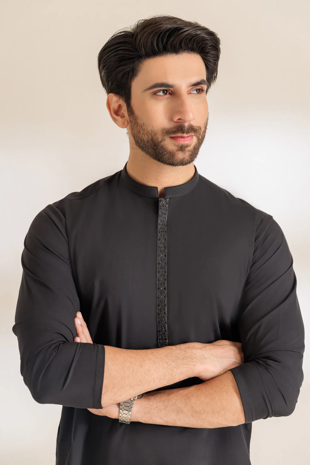 BLACK-BLENDED-KURTA TROUSER - (KSR24-003) - Image 4