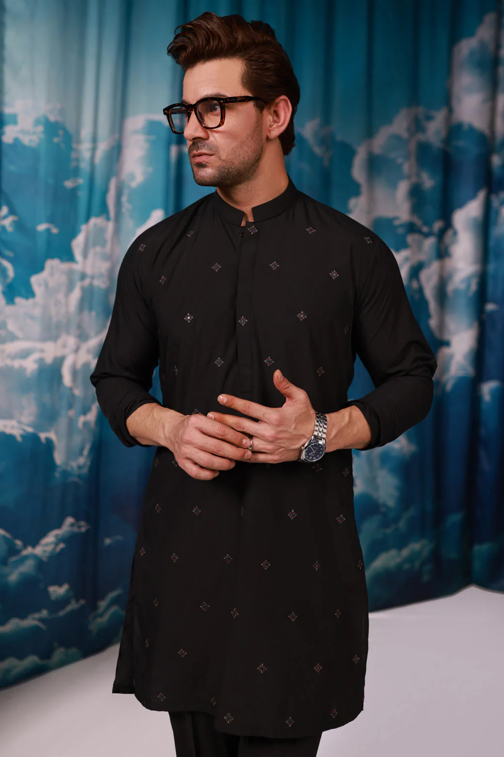 BLACK-BLENDED-KURTA TROUSER - (KSR24-017) - Image 2
