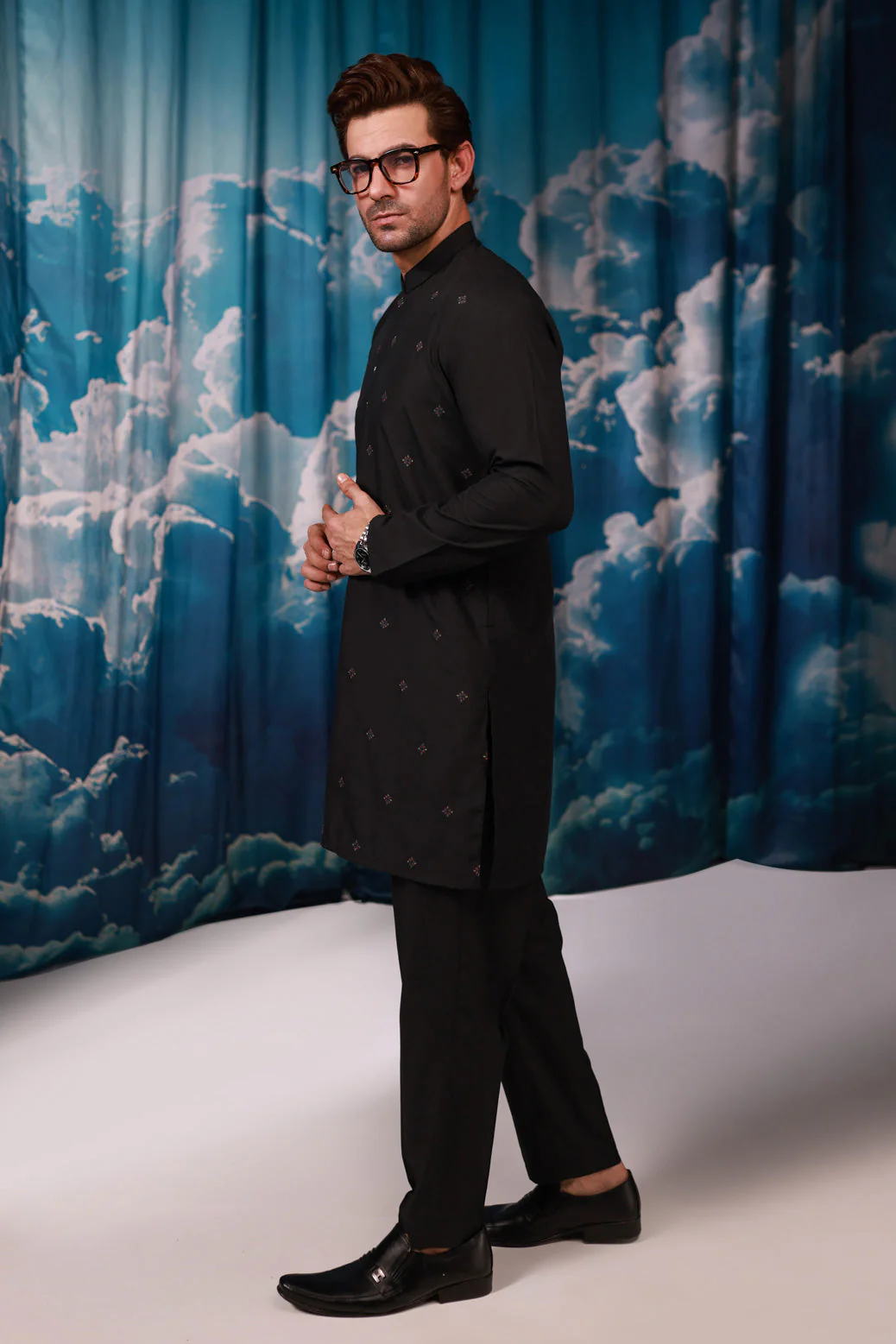 BLACK-BLENDED-KURTA TROUSER - (KSR24-017) - Image 3