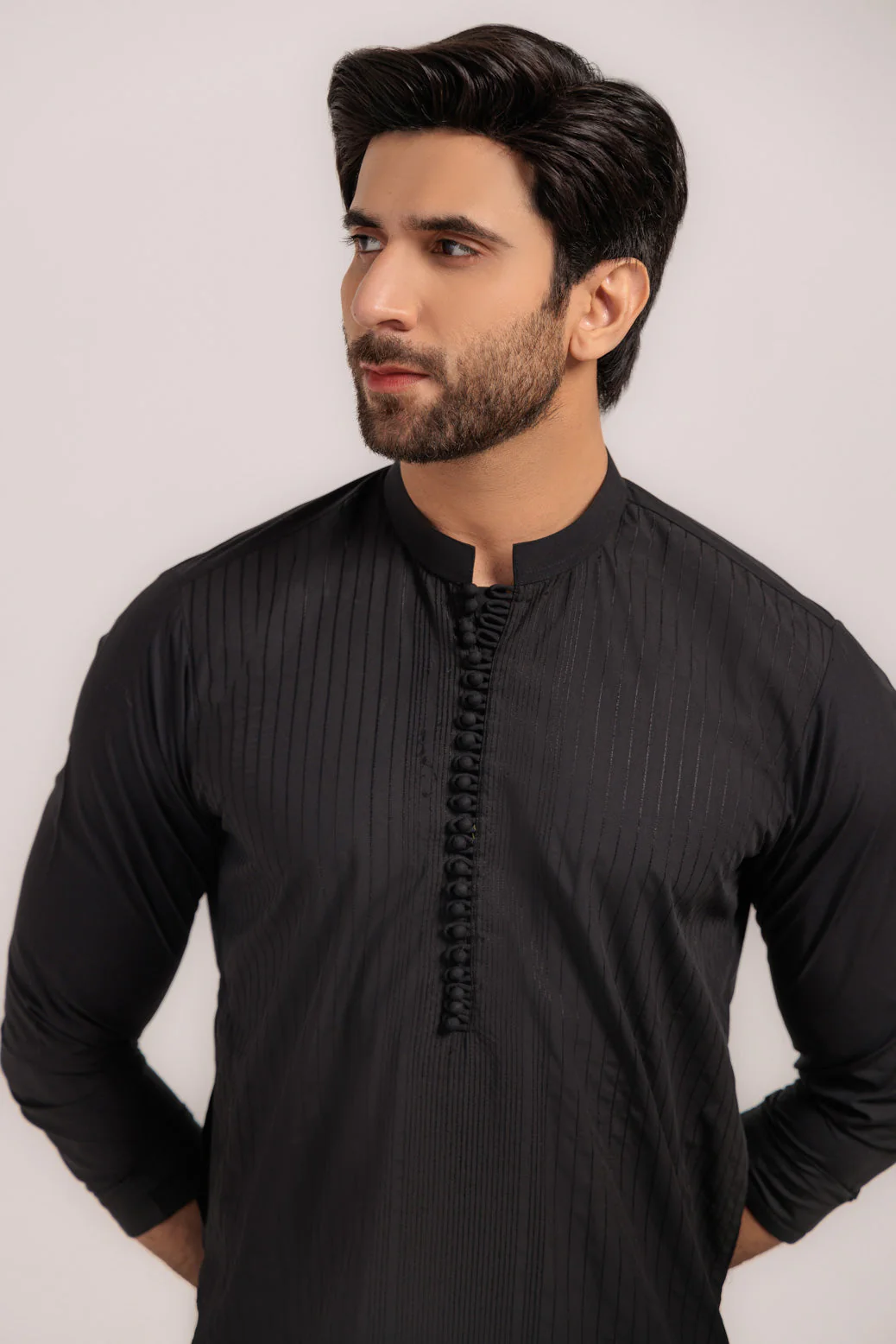 BLACK-BLENDED-KURTA TROUSER - (KSR24-019) - Image 3