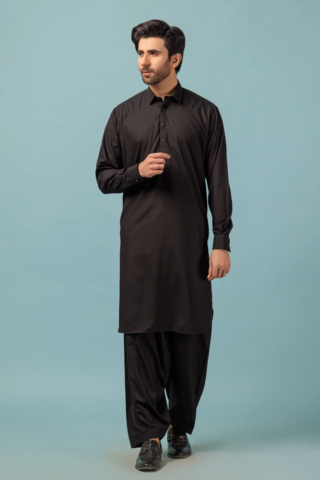 BLACK-BLENDED-SHALWAR SUIT - (GSSB23-024) - Image 3