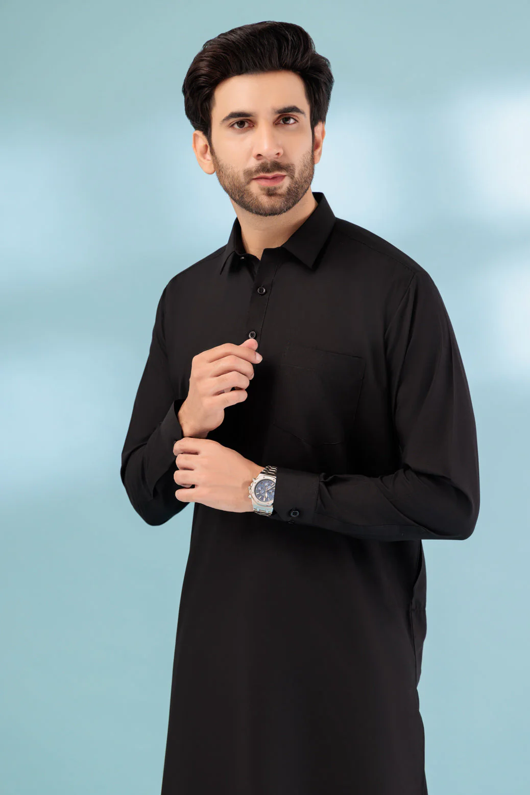BLACK-BLENDED-SHALWAR SUIT - (GSSS23-028) - Image 2