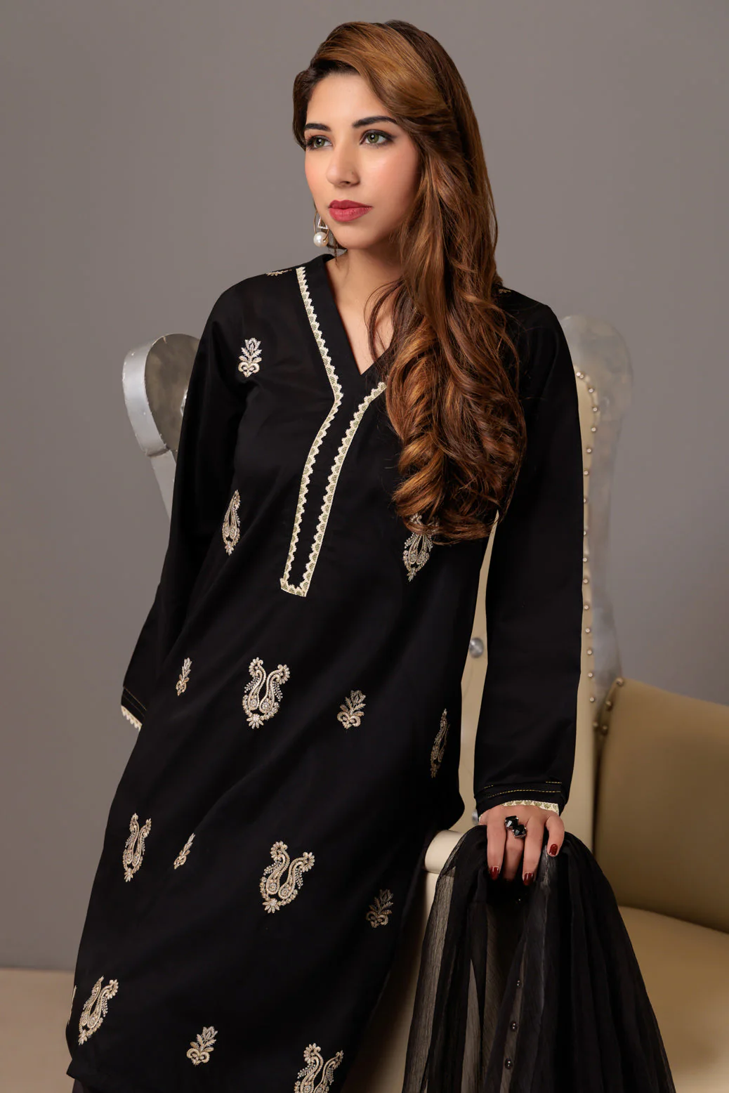 BLACK-CAMBRIC-3 PIECE (SHS233P03) - Image 2