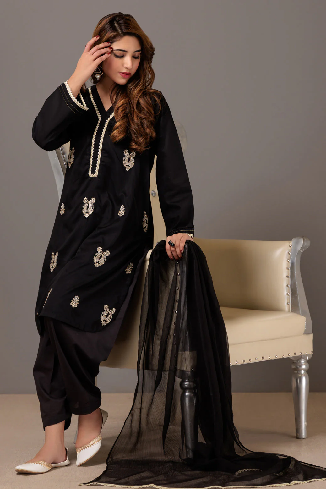 BLACK-CAMBRIC-3 PIECE (SHS233P03) - Image 4