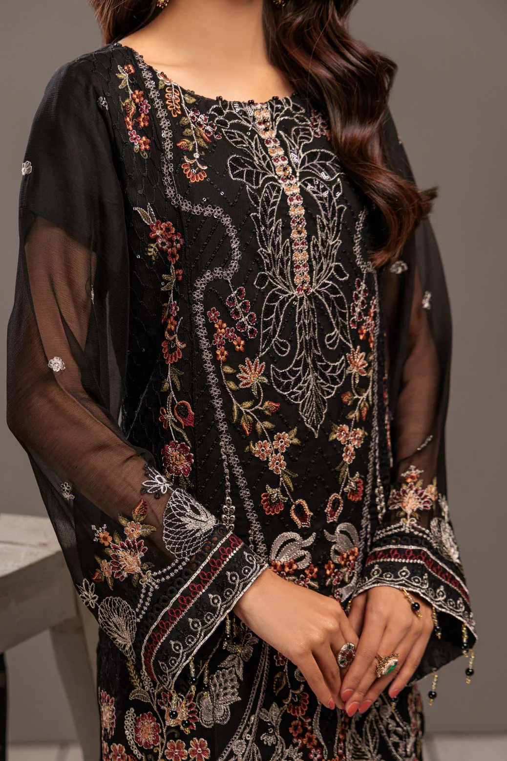 BLACK-CHIFFON-3 PIECE (MWF233P03) - Image 4