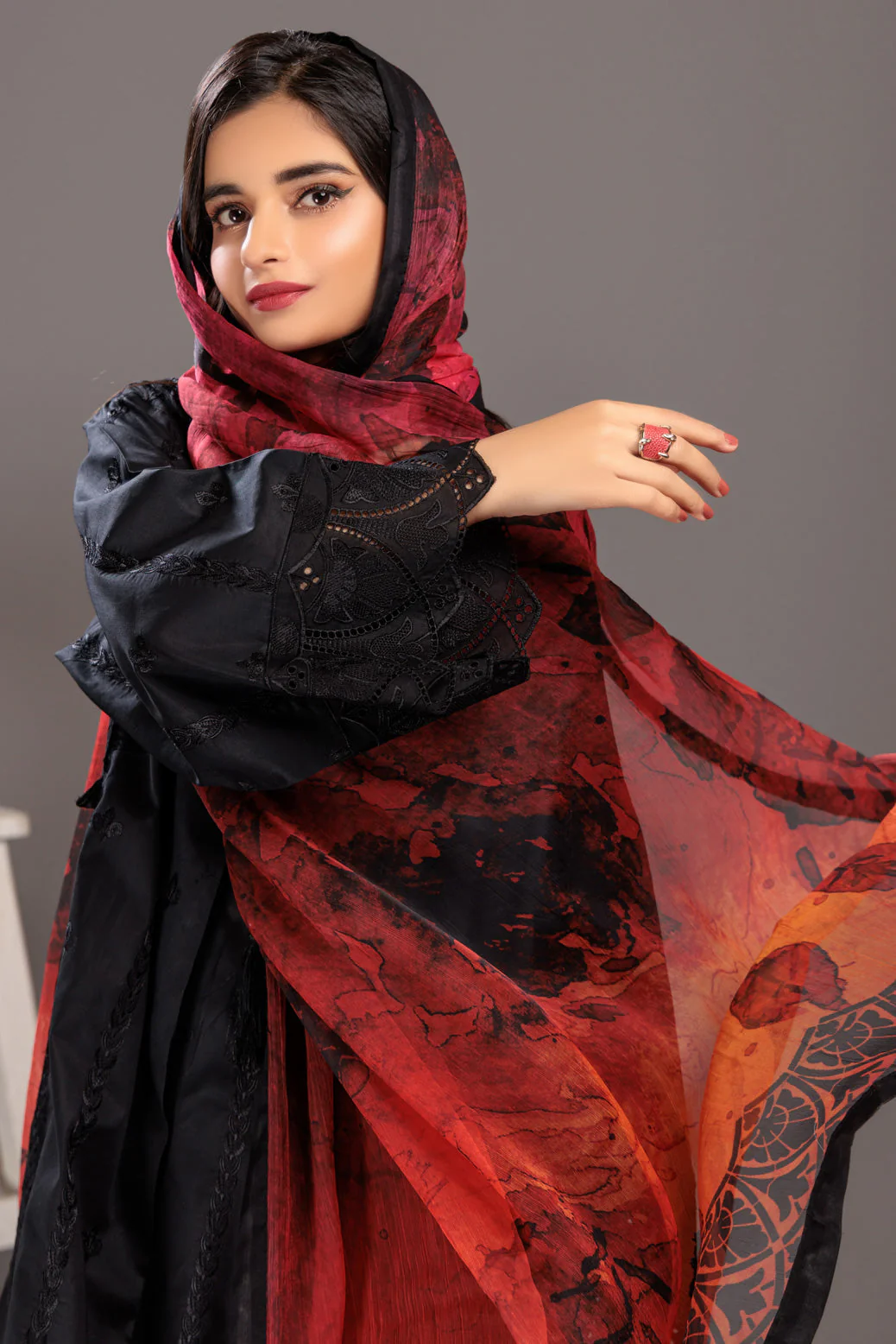 BLACK-CHIKANKARI-3 PIECE (WRS223P76) - Image 5