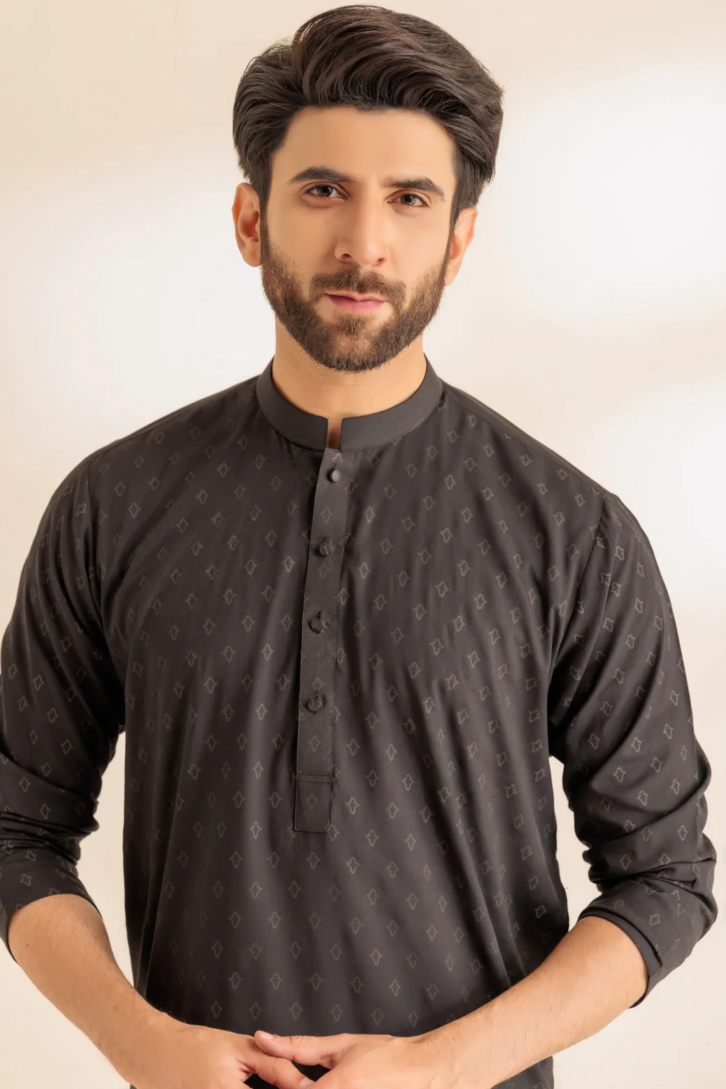 BLACK-COTTON-KURTA TROUSER - (KSS24-018) - Image 2