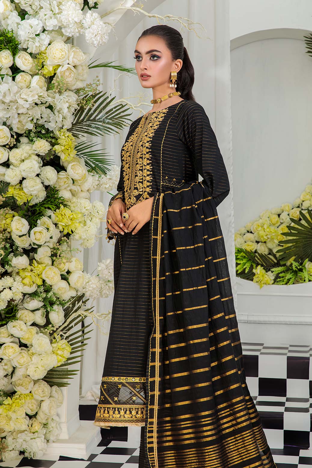 BLACK-DOBBY-3 PIECE (SRNS223P23) - Image 3