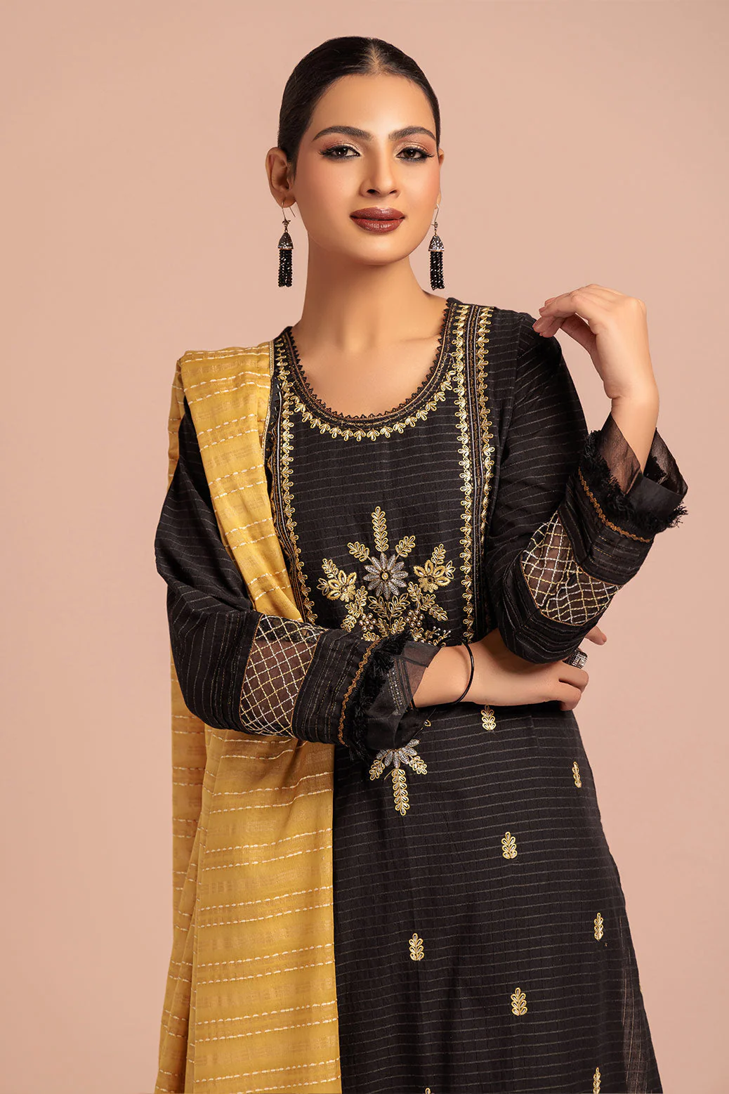 BLACK-DOBBY-3 PIECE (TL1H233P07) - Image 2