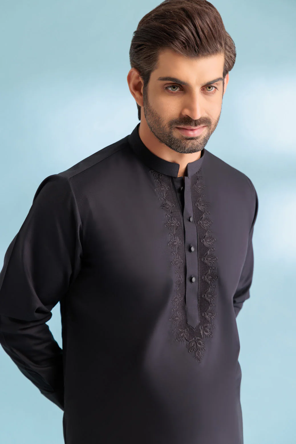 BLACK-DOBBY-KURTA SHALWAR - (KSRW23-047) - Image 3
