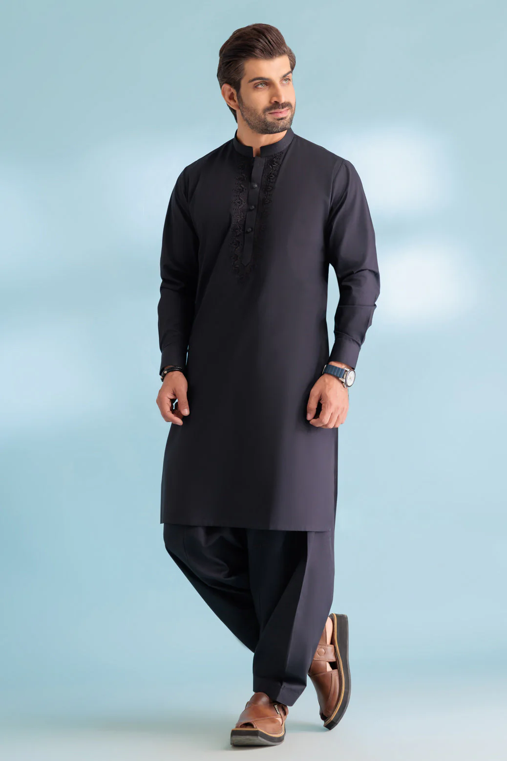 BLACK-DOBBY-KURTA SHALWAR - (KSRW23-047) - Image 4