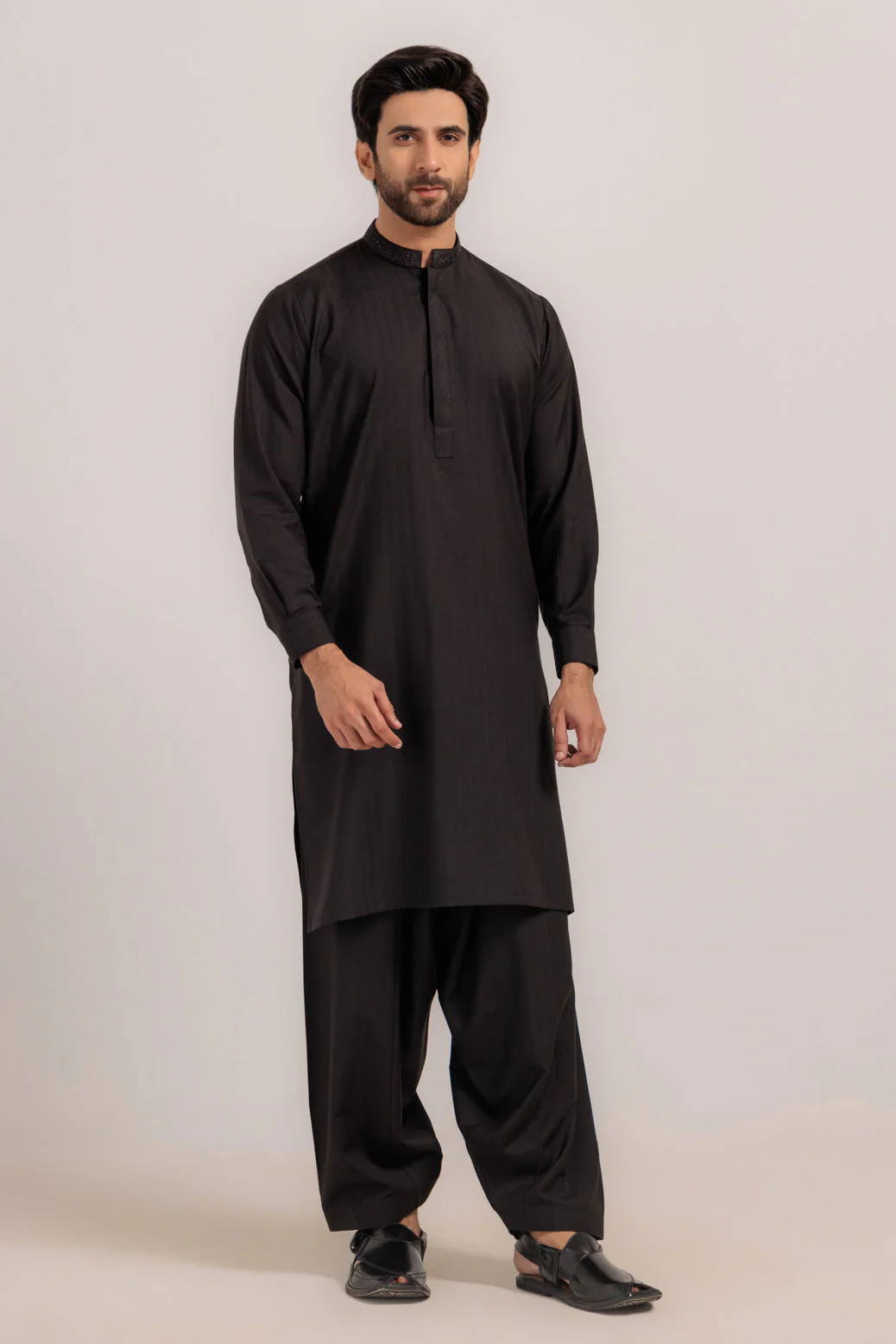 BLACK-DOBBY-KURTA SHALWAR - (KSRW24-028) - Image 2