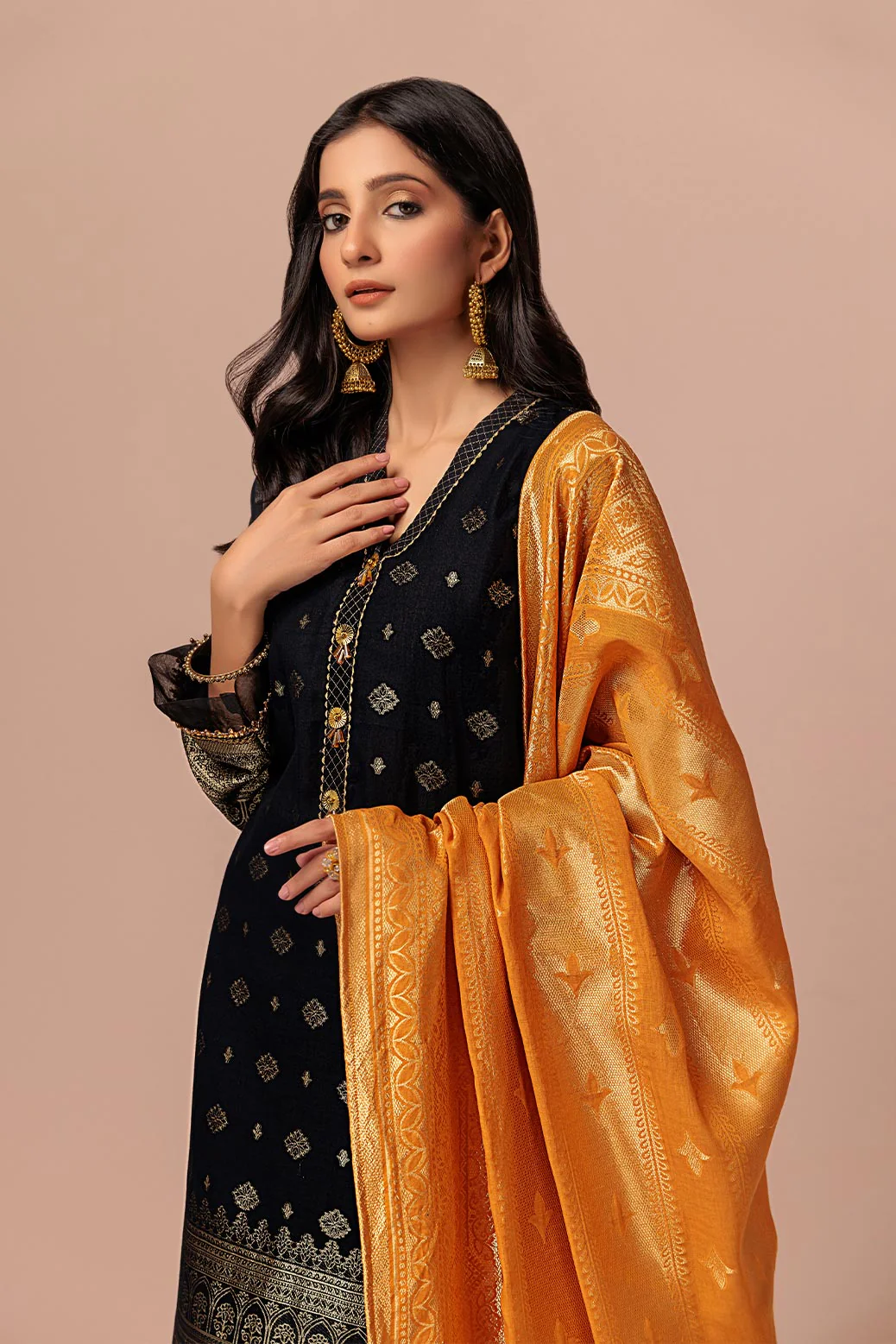 BLACK-JACQUARD-3 PIECE (ABN233P09B) - Image 2