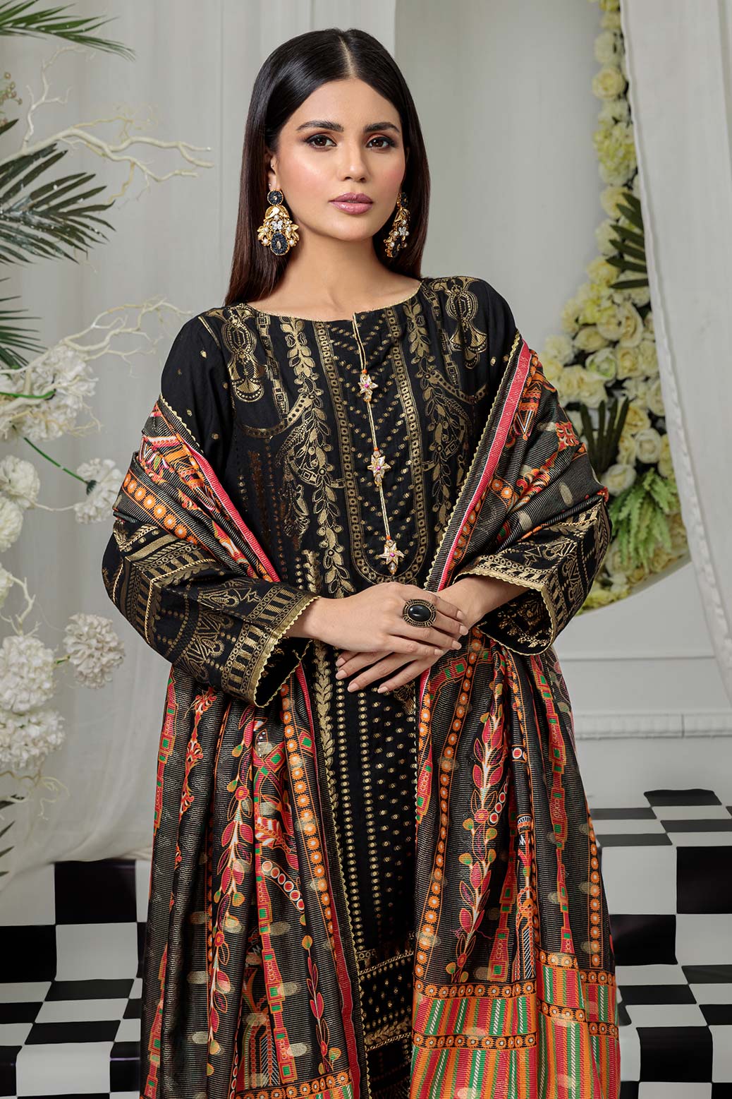 BLACK-JACQUARD-3 PIECE (ARNS223P26) - Image 2