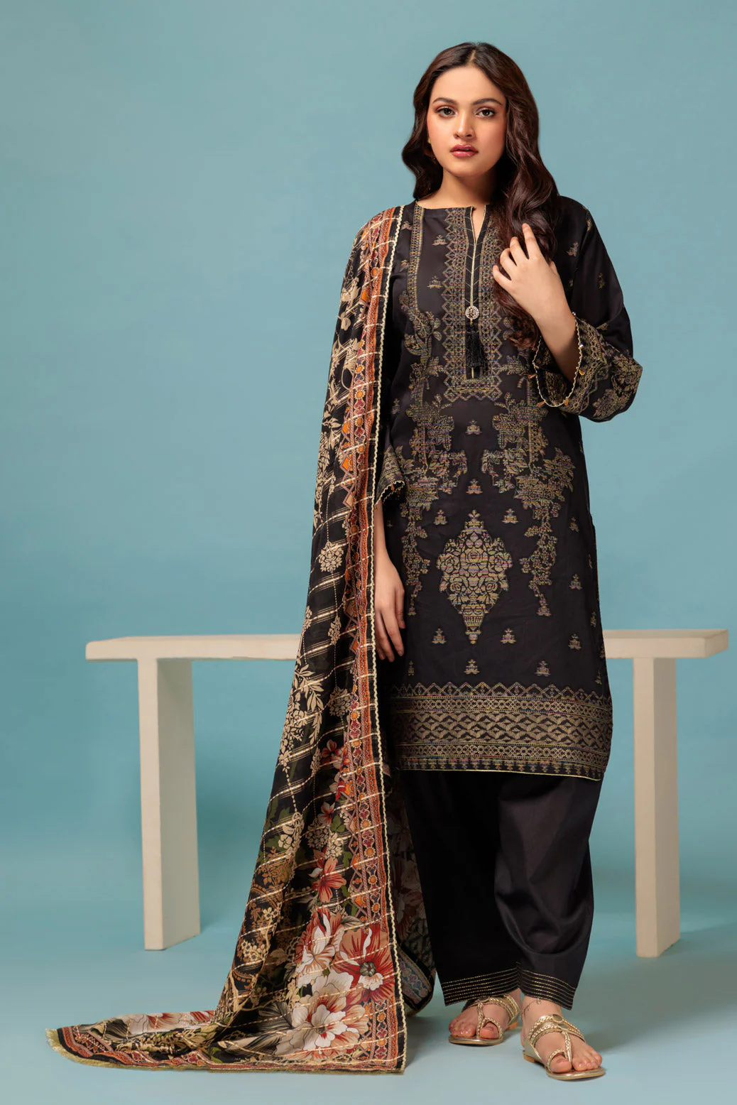 BLACK-JACQUARD-3 PIECE (BSRS233P14) - Image 3