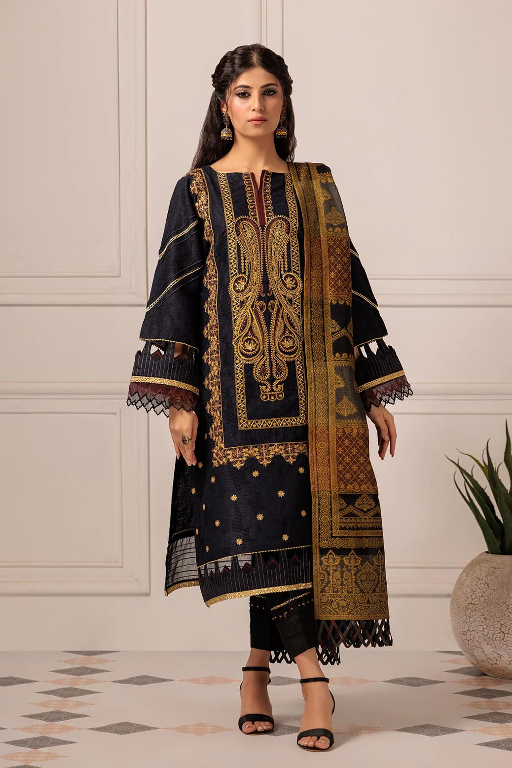 BLACK-JACQUARD-3 PIECE (HV1NA233P4) - Image 3