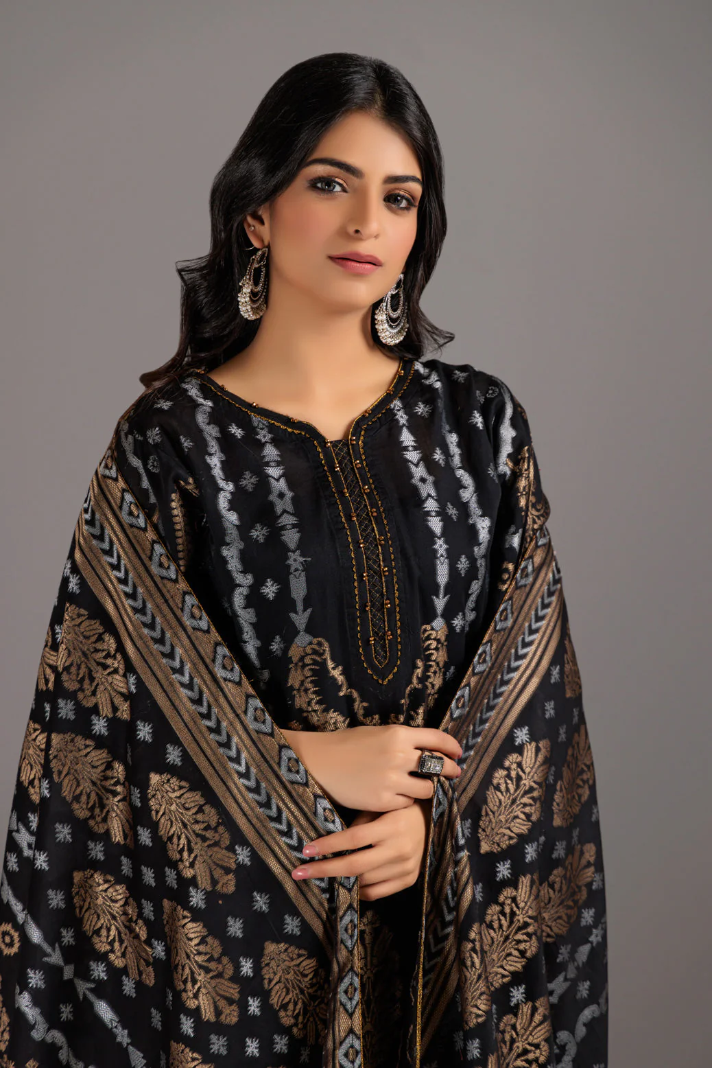 BLACK-JACQUARD-3 PIECE (JAS233P08) - Image 5