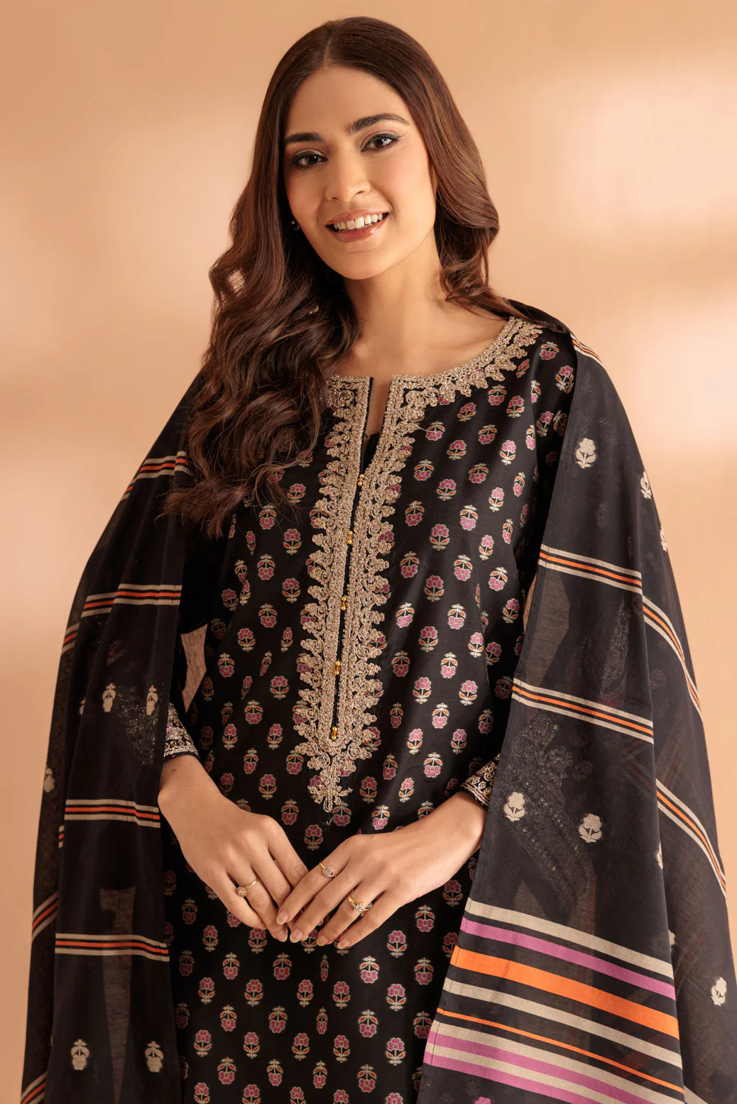 BLACK-JACQUARD-3 PIECE (SS6243P07) - Image 2