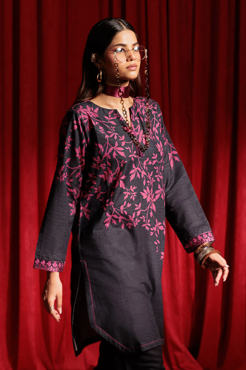 BLACK-KHADDAR-2 PIECE (WS2242P02) - Image 2